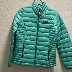 Patagonia Aqua/Green Quilted Jacket